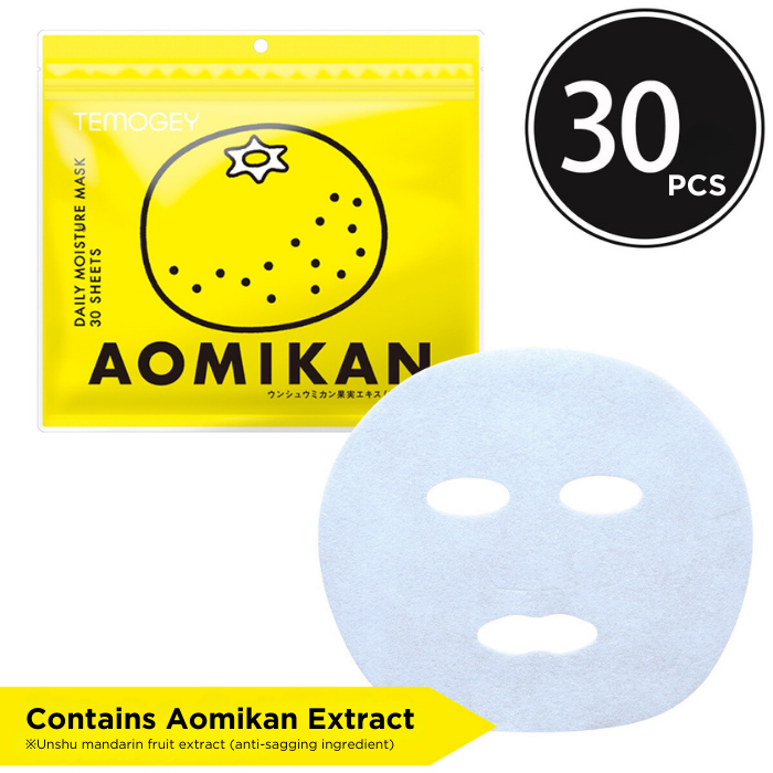 TEMOGEY Daily Moisture Sheet Mask Aomikan - 30 Pieces