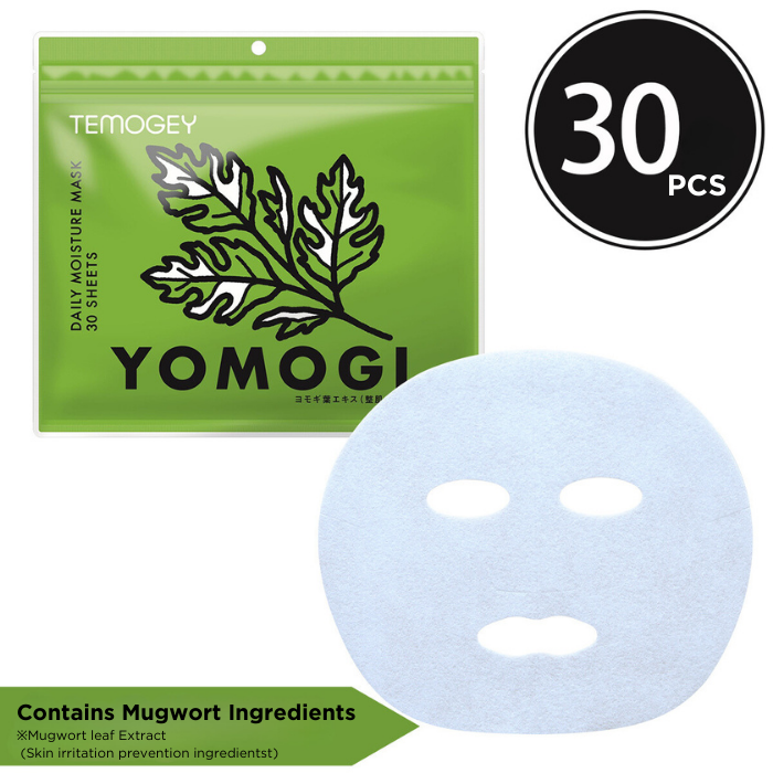 TEMOGEY Daily Moisture Sheet Mask Yomogi - 30 Pieces