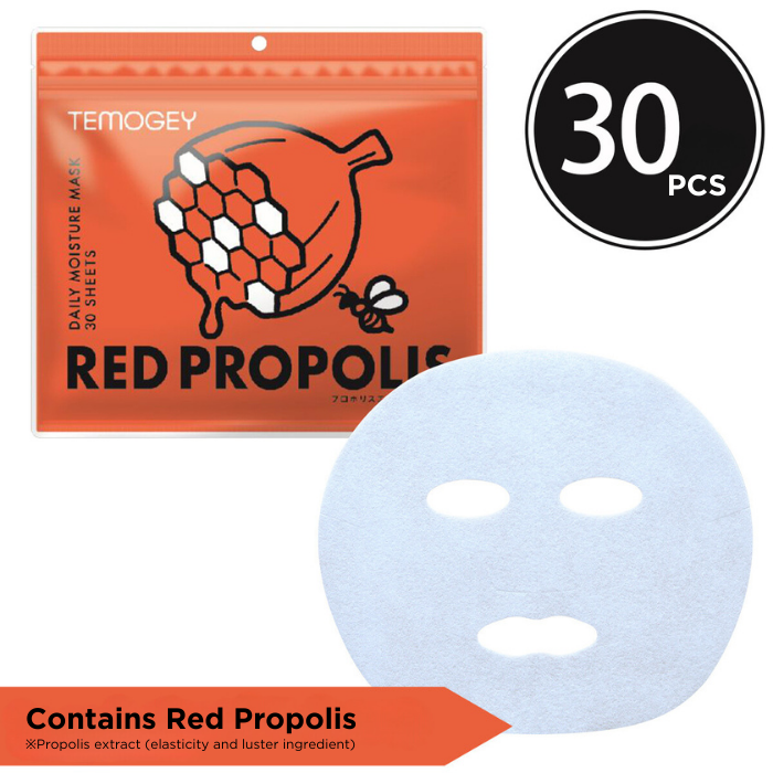 TEMOGEY Daily Moisture Sheet Mask Red Propolis - 30 Pieces