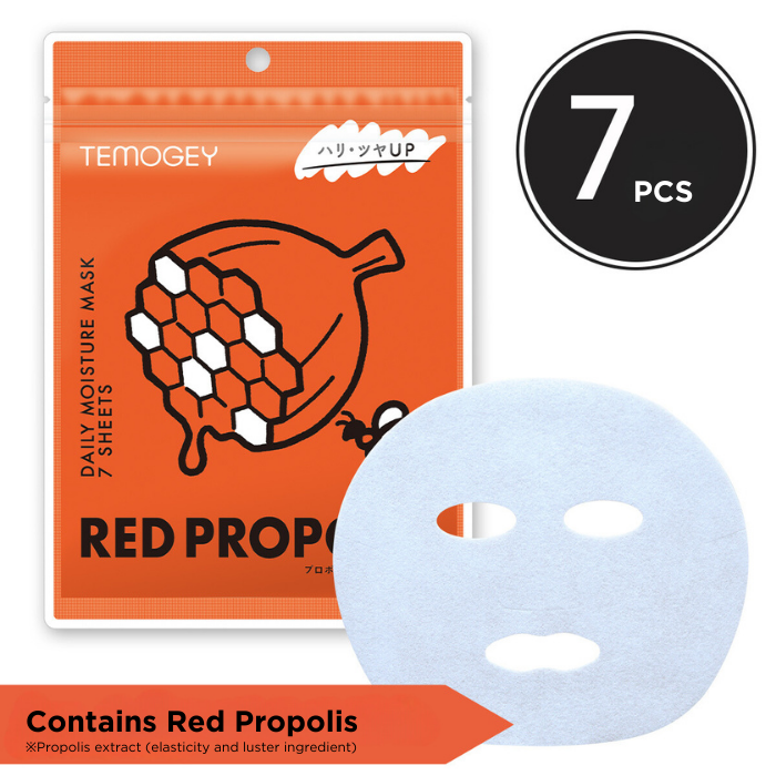 TEMOGEY Daily Moisture Sheet Mask Red Propolis - 7 Pieces